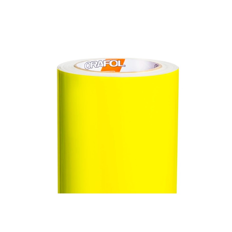VINILO ORACAL 6510 029 Fluorescent Yellow (Amarillo Fluo) Glosy 63 cm x metro lineal