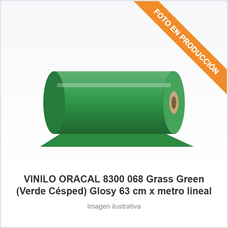 VINILO ORACAL 8300 068 Grass Green (Verde Césped) Glosy 63 cm x metro lineal