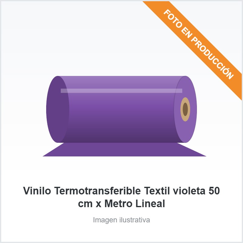 [357] Vinilo Termotransferible Textil violeta 50 cm x Metro Lineal