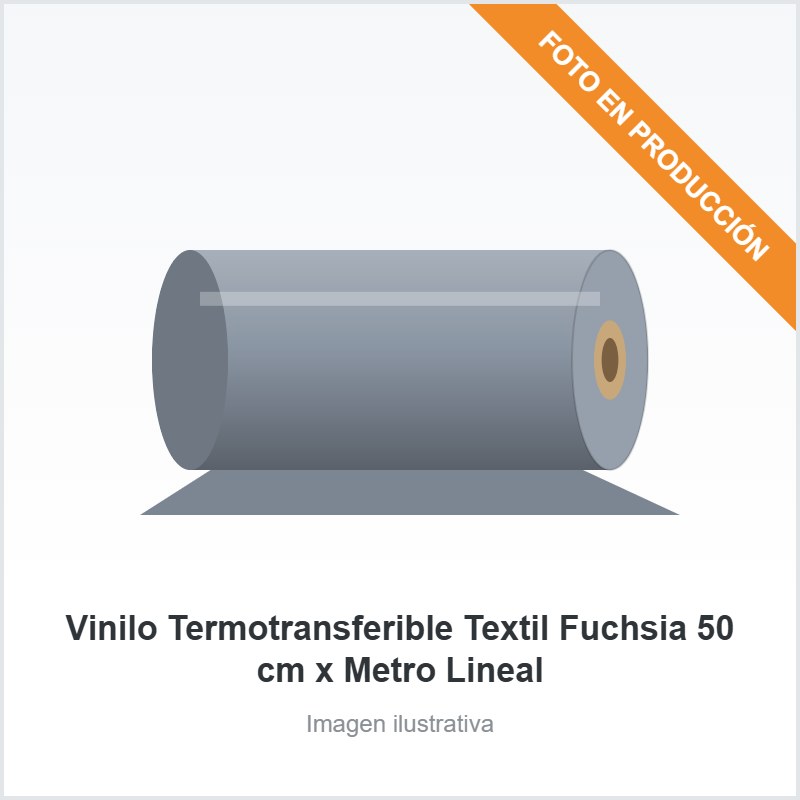 [369] Vinilo Termotransferible Textil Fuchsia 50 cm x Metro Lineal