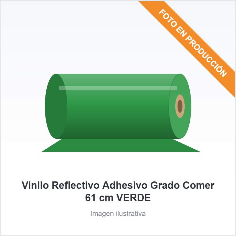 [387] Vinilo Reflectivo Adhesivo Grado Comer 61 cm VERDE