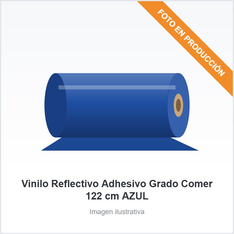 [391] Vinilo Reflectivo Adhesivo Grado Comer 122 cm AZUL