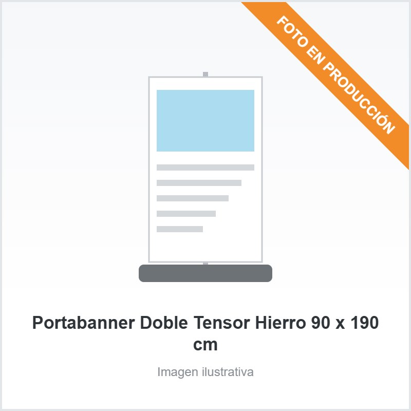 Portabanner Doble Tensor Hierro 90 x 190 cm