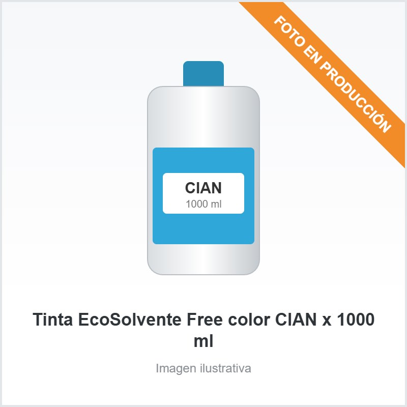 [580] Tinta EcoSolvente Free color CIAN x 1000 ml