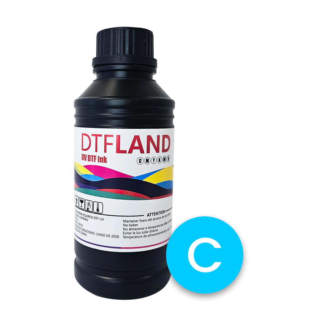 [584] Tinta DTF UV Rigidos Free 500 ml color CIAN