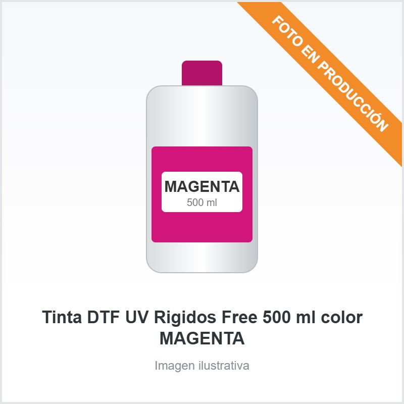 [585] Tinta DTF UV Rigidos Free 500 ml color MAGENTA