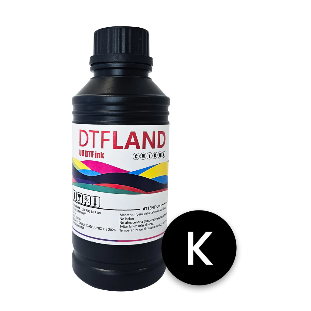 [586] Tinta DTF UV Rigidos Free 500 ml color NEGRO