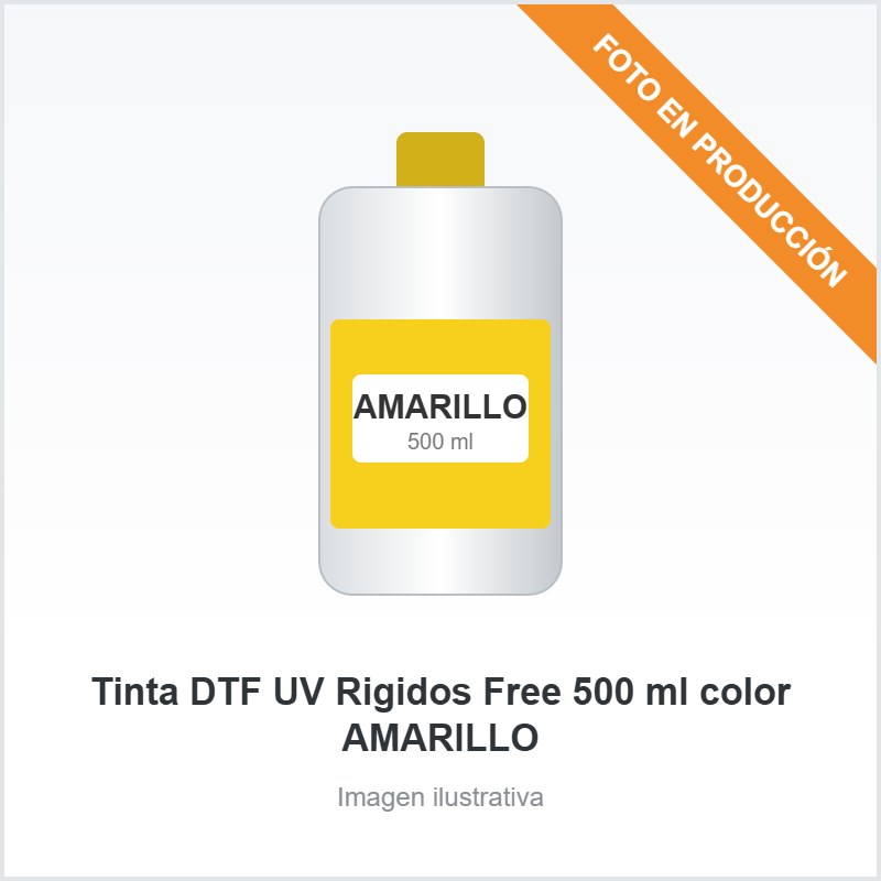[587] Tinta DTF UV Rigidos Free 500 ml color AMARILLO