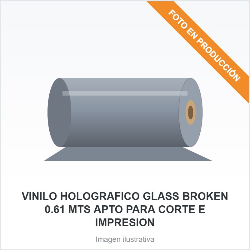 VINILO HOLOGRAFICO GLASS BROKEN 0.61 MTS APTO PARA CORTE E IMPRESION