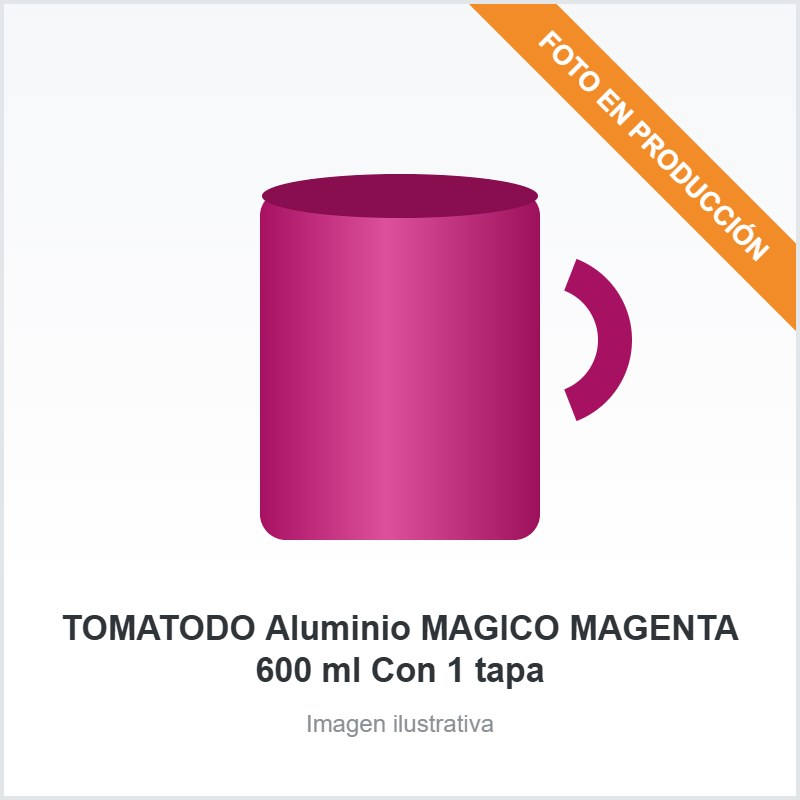 TOMATODO Aluminio MAGICO MAGENTA 600 ml Con 1 tapa