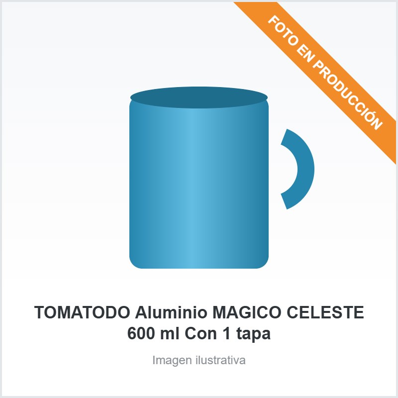 TOMATODO Aluminio MAGICO CELESTE 600 ml Con 1 tapa