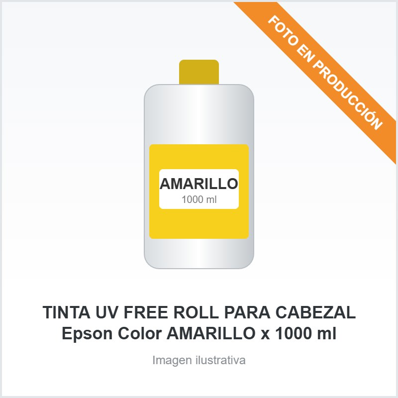 [1205] TINTA UV FREE ROLL PARA CABEZAL Epson Color AMARILLO x 1000 ml
