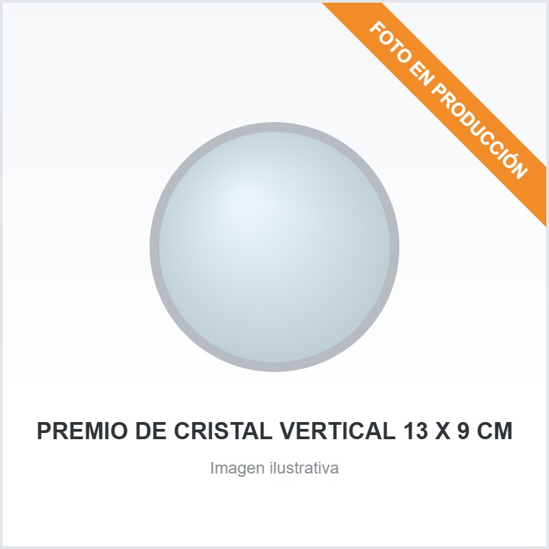 [1231] PREMIO DE CRISTAL VERTICAL 13 X 9 CM