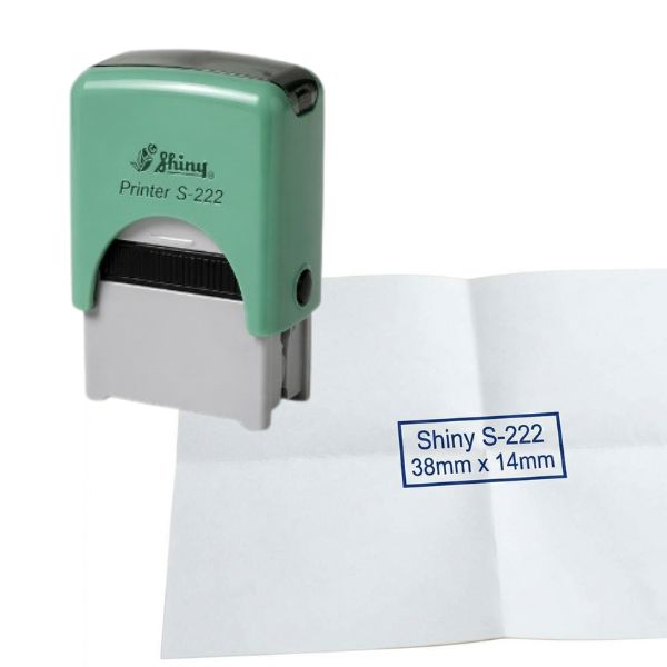 [2012] Sello Automatico SHINY S 222 38 x 14 mm color VERDE PASTEL