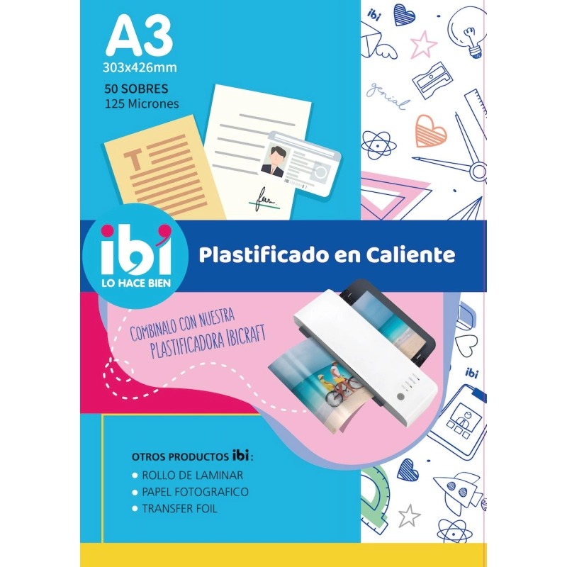 [2184] POUCH FILM 150 micrones 303 x 426 mm x 50 hojas