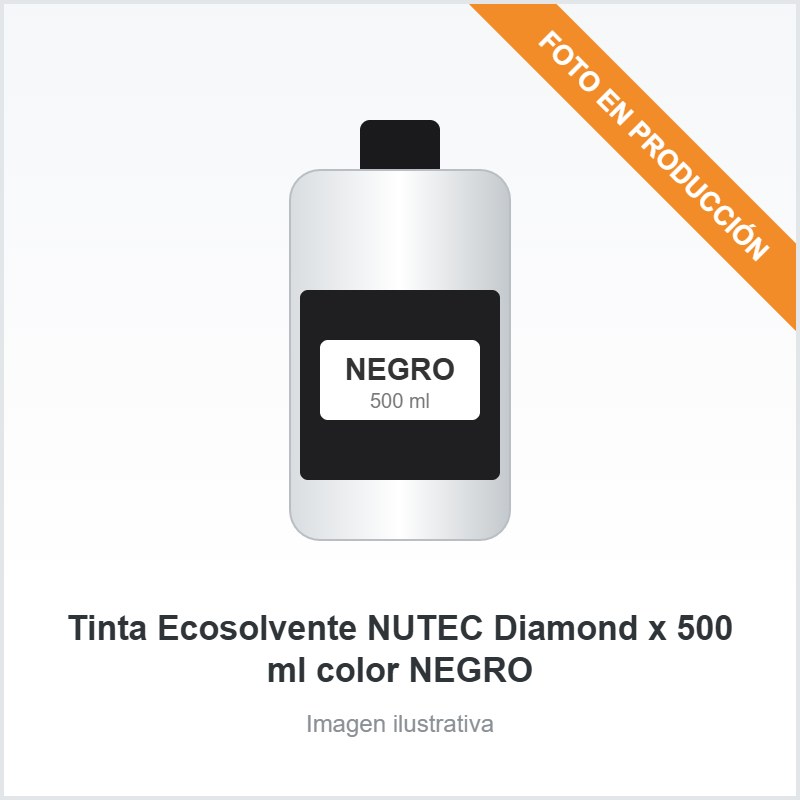 [2746] Tinta Ecosolvente NUTEC Diamond x 500 ml color NEGRO