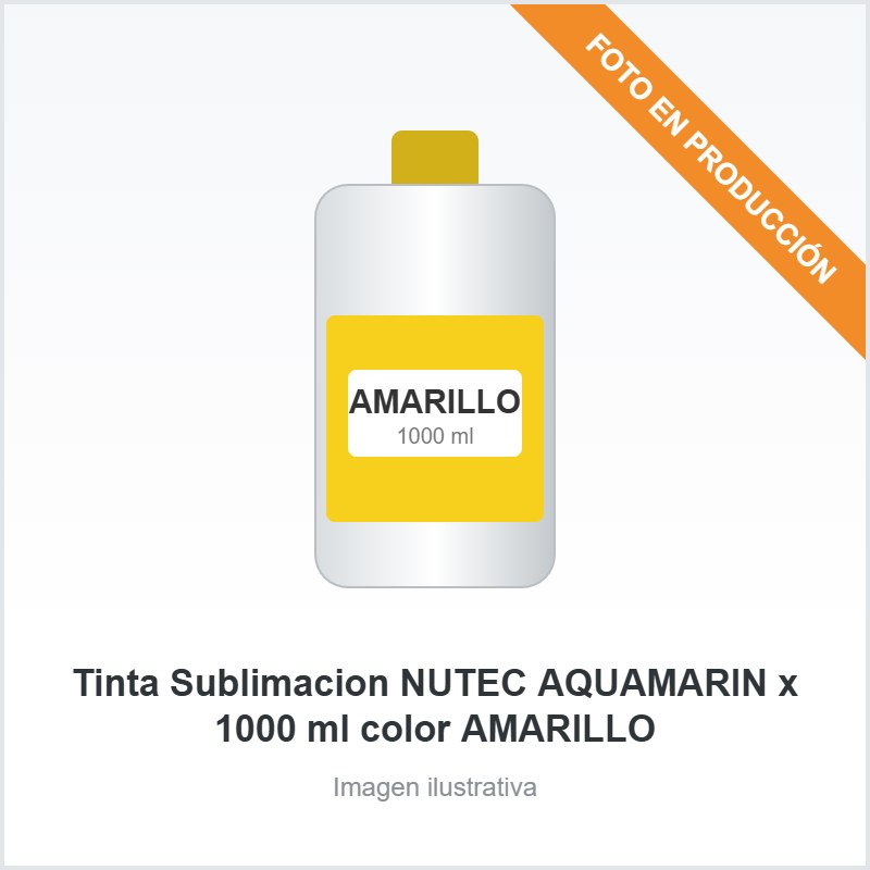 Tinta Sublimacion NUTEC AQUAMARIN x 1000 ml color AMARILLO