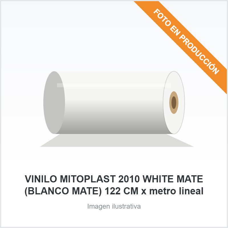 [2990] VINILO MITOPLAST 2010 WHITE MATE (BLANCO MATE) 122 CM x metro lineal