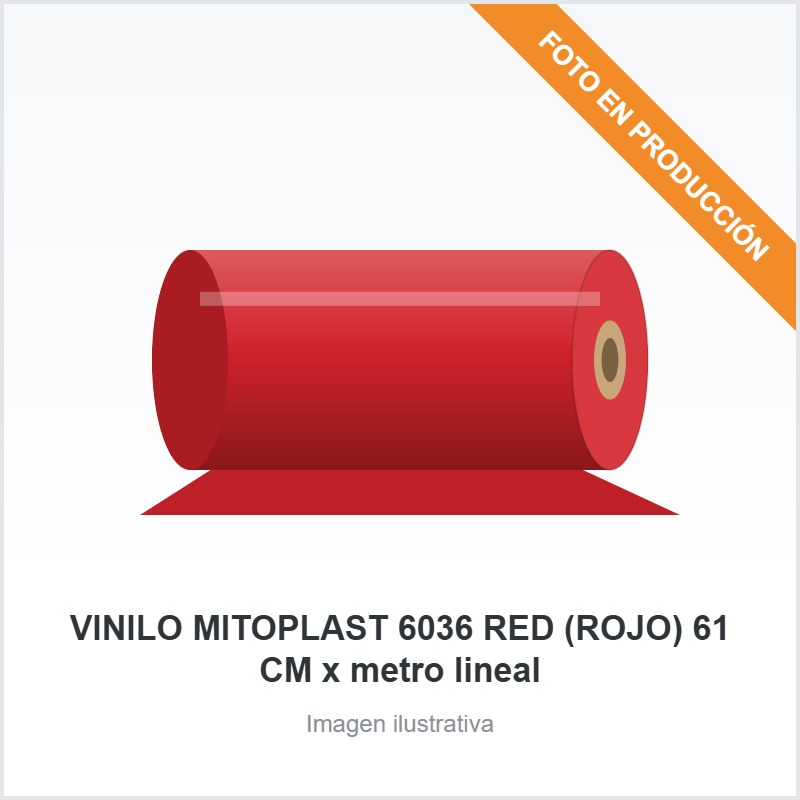 [3005] VINILO MITOPLAST 6036 RED (ROJO) 61 CM x metro lineal