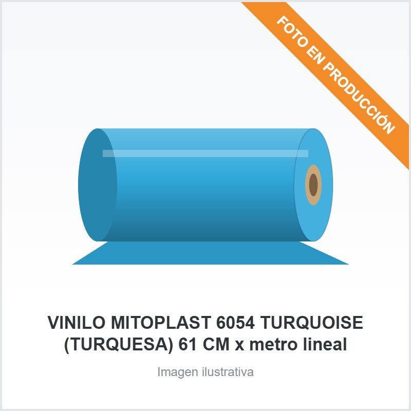 [3015] VINILO MITOPLAST 6054 TURQUOISE (TURQUESA) 61 CM x metro lineal