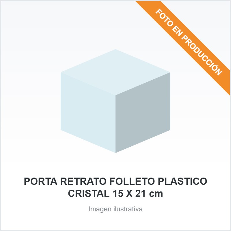 PORTA RETRATO FOLLETO PLASTICO CRISTAL 15 X 21 cm