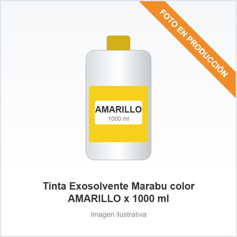 [3131] Tinta Exosolvente Marabu color AMARILLO x 1000 ml