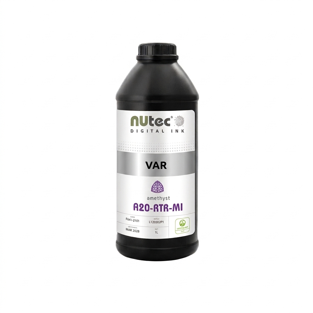 [3156] TINTA uv NUTEC A20 p/CABEZAL RICHO 5TA GEN color GLOSS BARNIZ x 1000 ml