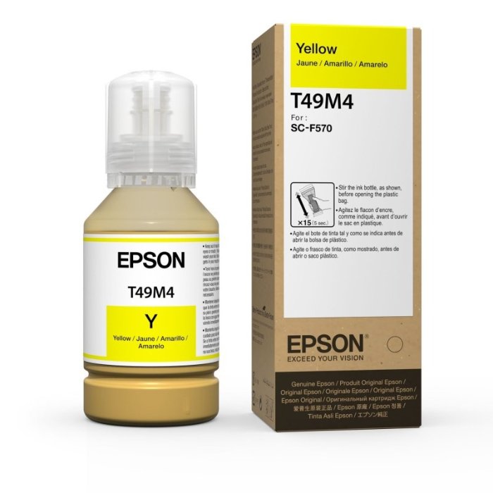 [3165] Tinta Sublimacion Epson T49 para F570 F170 color AMARILLO x 140 ml