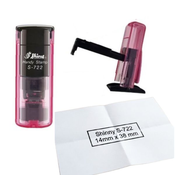 [3424] Sello Pocket SHINY 722 38 x 14 mm color ROSA TRANSPARENTE