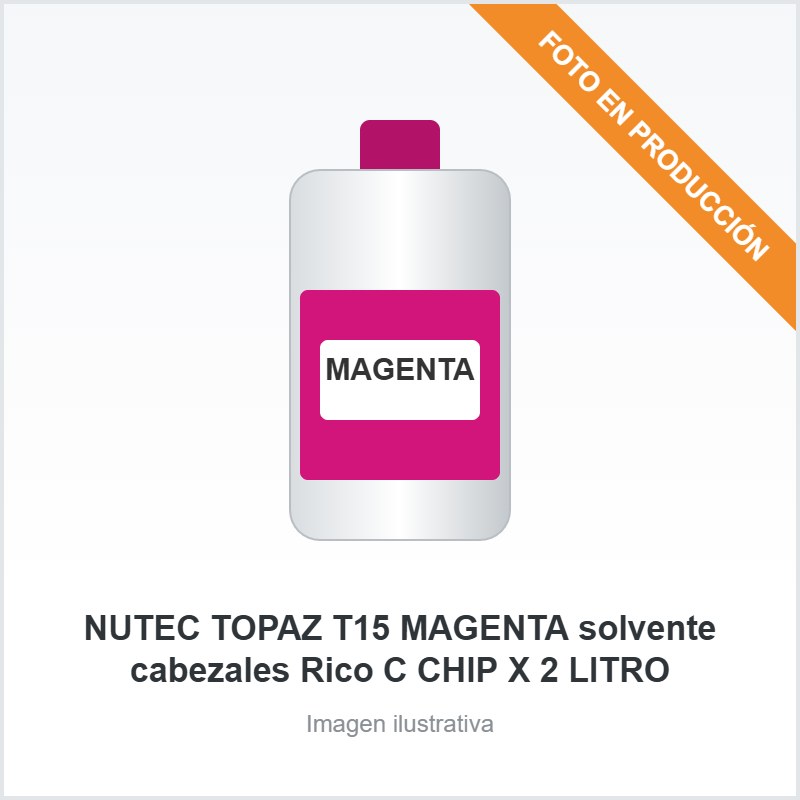 [3429] NUTEC TOPAZ T15 MAGENTA solvente cabezales Rico C CHIP X 2 LITRO