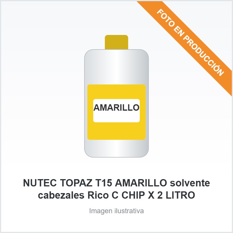 [3430] NUTEC TOPAZ T15 AMARILLO solvente cabezales Rico C CHIP X 2 LITRO