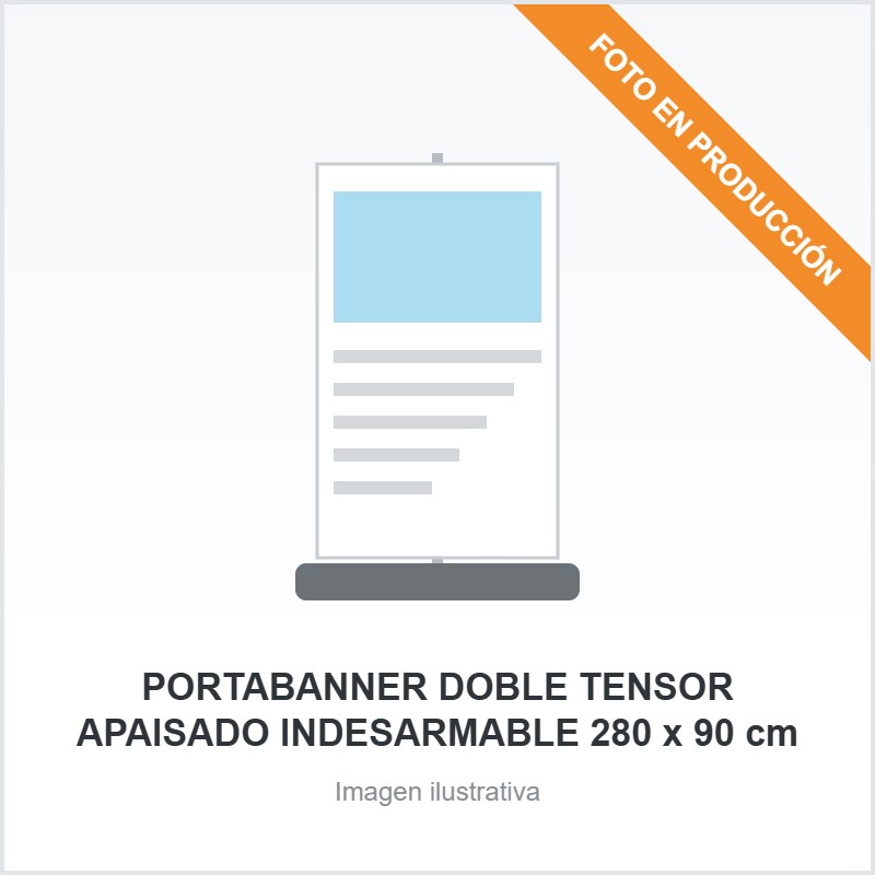 [3463] PORTABANNER DOBLE TENSOR APAISADO INDESARMABLE 280 x 90 cm