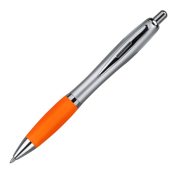 [3828] boligrafo K750 PLASTICO CUERPO COLOR METAL GRIP naranja