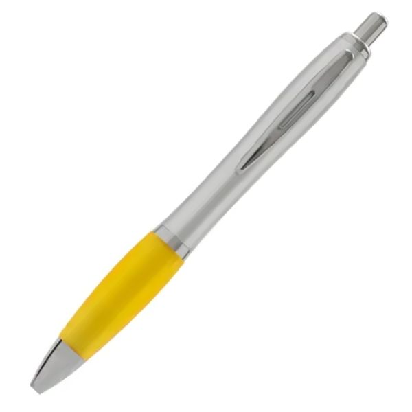 [3833] boligrafo K750 PLASTICO CUERPO COLOR METAL GRIP amarillo
