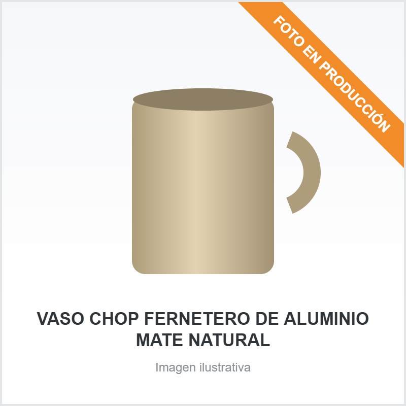 [3869] VASO CHOP FERNETERO DE ALUMINIO MATE NATURAL