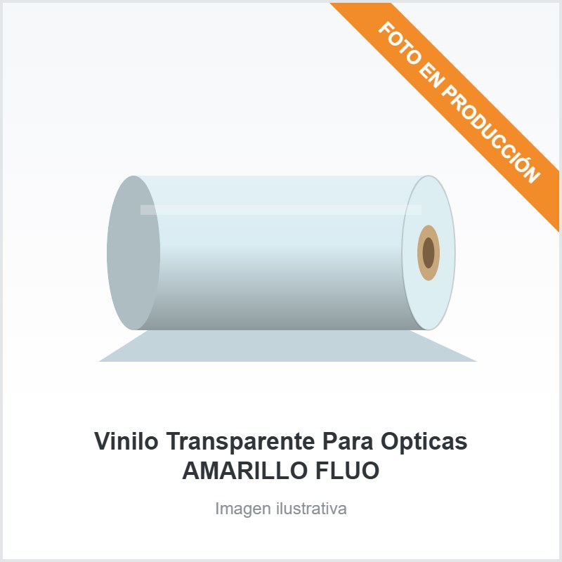[3915] Vinilo Transparente Para Opticas AMARILLO FLUO