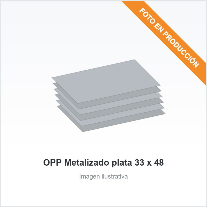 [3929] OPP Metalizado plata 33 x 48