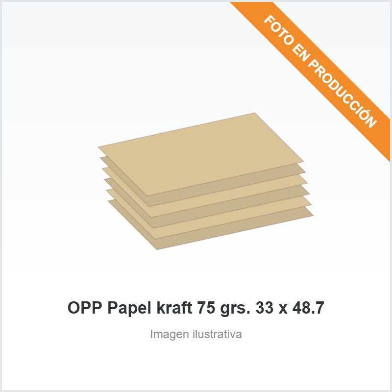 [3932] OPP Papel kraft 75 grs.  33 x 48.7