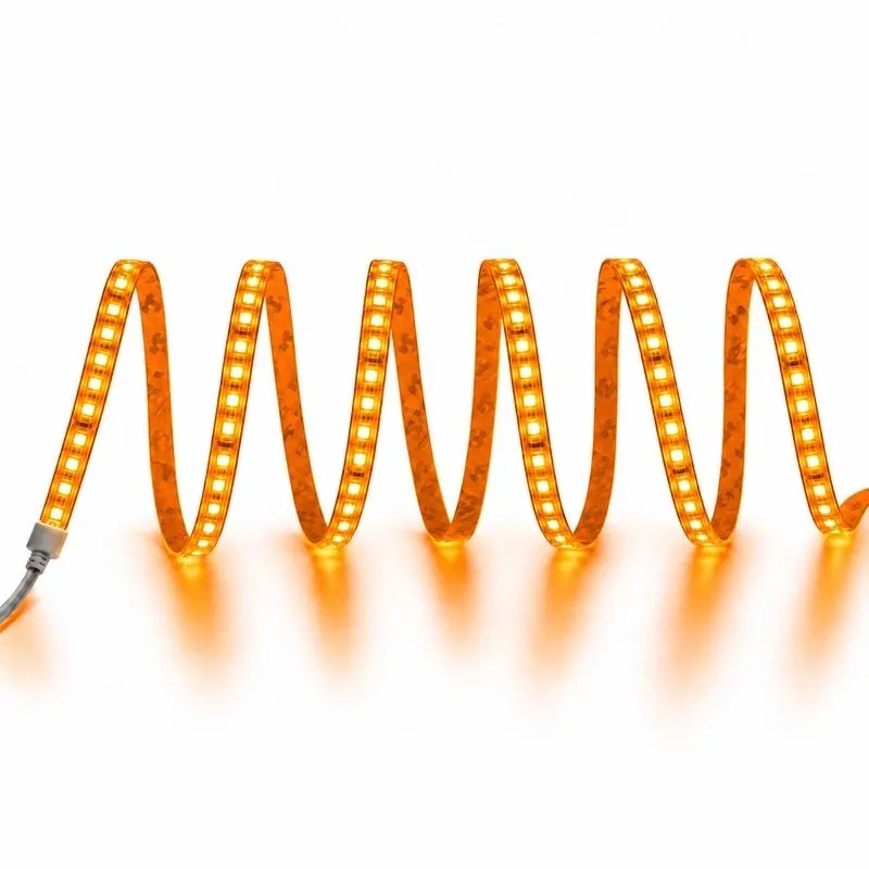 [4070] CINTA LED ZIGZAG  NARANJA X METRO