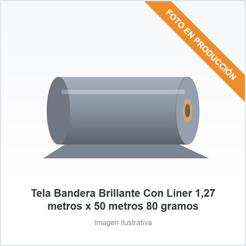 [4110] Tela Bandera Brillante Con Liner 1,27 metros x 50 metros 80 gramos