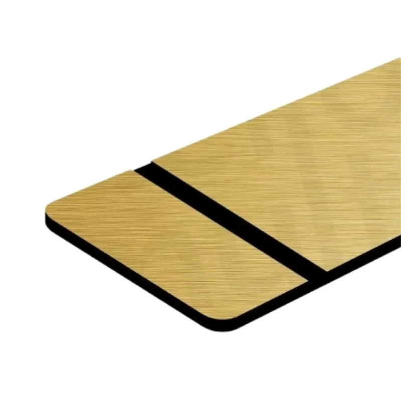 [4127] Bicapa Cepillado ORO/Negro 1.6 mm 0.60 x 1.20 metros