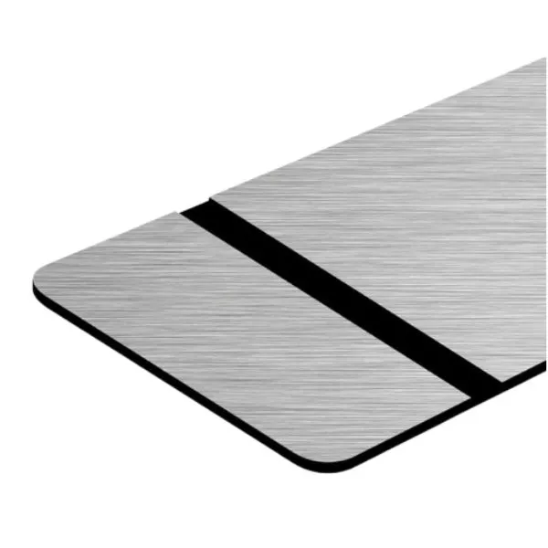 [4160] Bicapa Cepillado PLATA/Negro 1.6 mm 0.40 x 0.60 metros