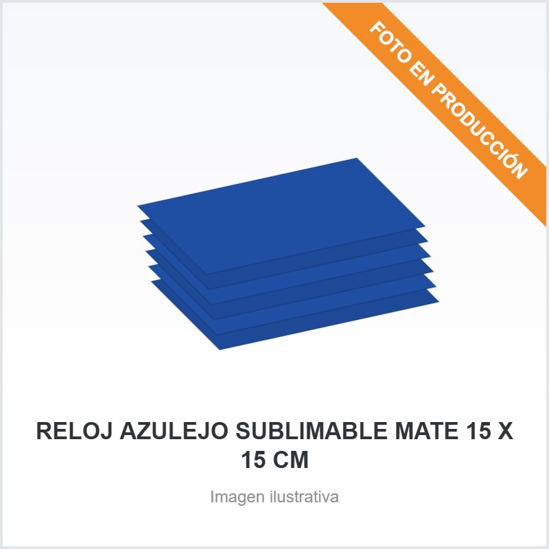 RELOJ AZULEJO SUBLIMABLE MATE 15 X 15 CM