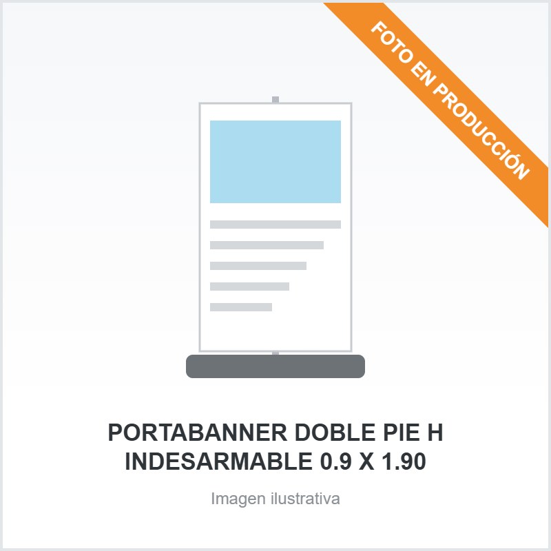 [4869] PORTABANNER DOBLE PIE H INDESARMABLE 0.9 X 1.90