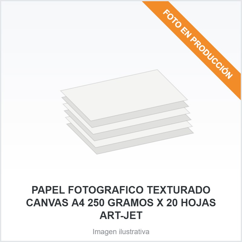 [5013] PAPEL FOTOGRAFICO TEXTURADO CANVAS A4 250 GRAMOS X 20 HOJAS ART-JET