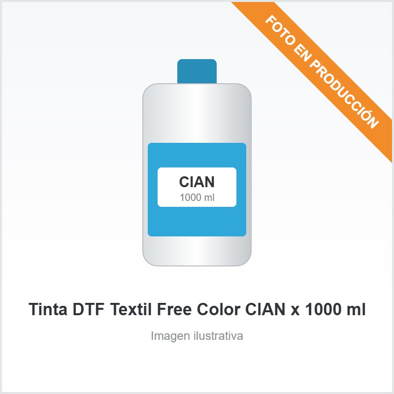 [5091] Tinta DTF Textil Free Color CIAN x 1000 ml
