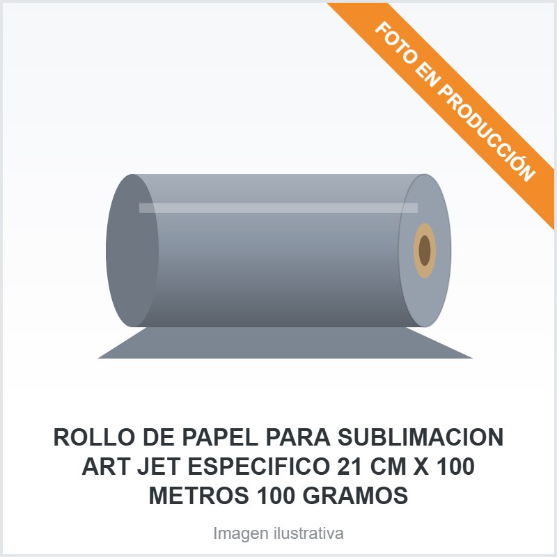 [5099] ROLLO DE PAPEL PARA SUBLIMACION ART JET ESPECIFICO 21 CM X 100 METROS 100 GRAMOS