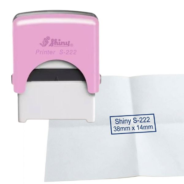 [5305] Sello Automatico SHINY S 222 38 x 14 mm color ROSA PASTEL