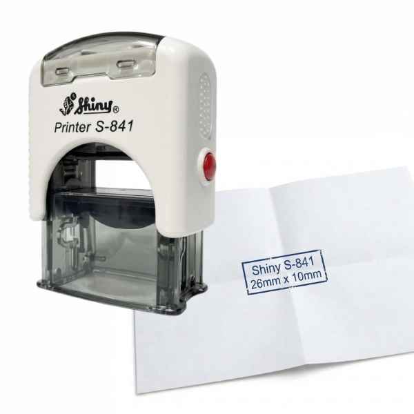 [5314] Sello Automatico SHINY S 841 26 x 10 mm color Blanco