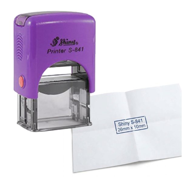 [5333] Sello Automatico SHINY S 841 26 x 10 mm color Violeta